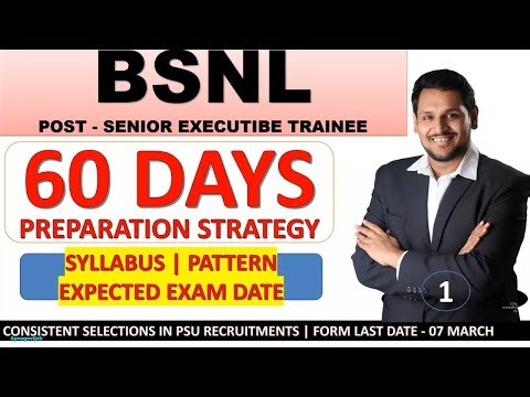 BSNL SET EXAM PREPARATION STRATEGY | EXPECTED EXAM DATE | SYLLABUS & EXAM PATTERN #bsnl