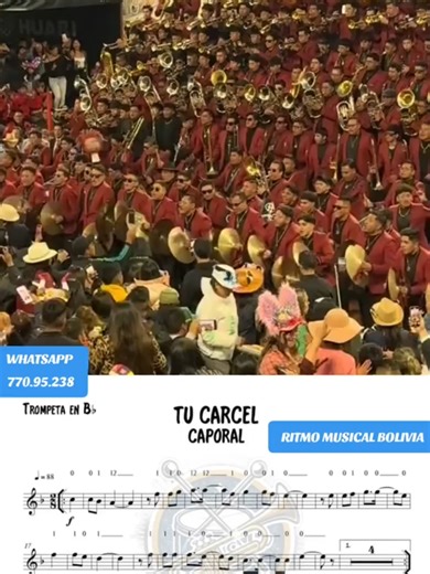 Partituras de Tu Cárcel para Caporales y Trompetas