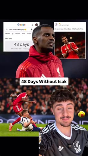 Inchident on Instagram: "48 days without Alexander Isak 😢 Lots of timelines being thrown around but back from injury doesn’t automatically mean back to peak Isak. He needed rhythm even before he got hurt, so expecting instant perfection isn’t fair. What do you think? 👇 #AlexanderIsak #Liverpool #InjuryUpdate #ArneSlot #InchidentLFC (InchidentLFC)"