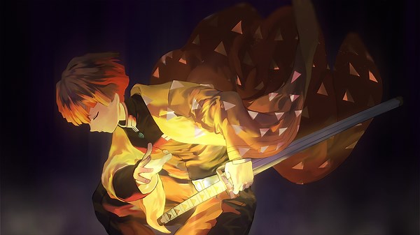 Zenitsu Thunder Breathing Kimetsu No Yaiba Live Wallpaper - MoeWalls
