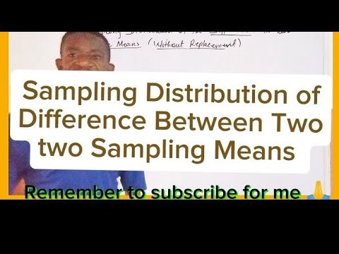 Sampling distribution of the difference between two sample means