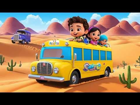Naughty Bus Goes to Desert Adventure 🏜️ | Funny and Exciting Kids Nursery Rhyme Animation