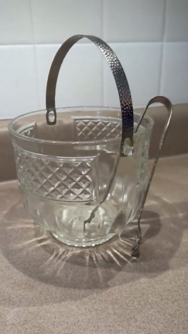 Vintage Ice Bucket and Chicken Foot Ice Tongs - Etsy