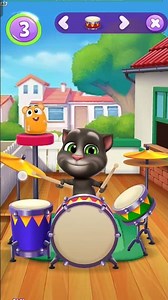 Tom, teach me how to play the drums set #shortfunnyvideo #viraltomfacts