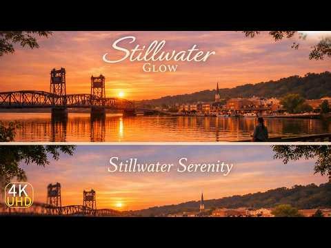 Golden Hour Walk Stillwater MN 🇺🇸 | Sunset Calm in 4K UHD