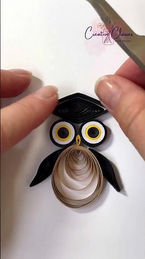 Easy Paper Quilling Owl – Quick Preview! Full tutorial on my Patreon. 🦉✨
