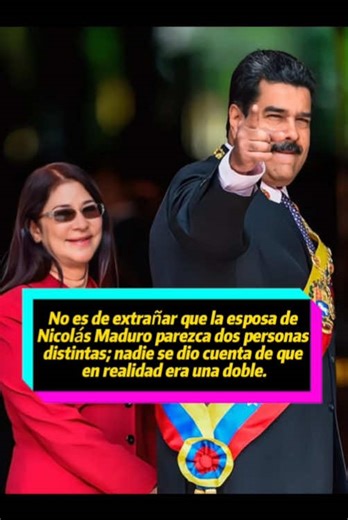 No es de extrañar que la esposa de Nicolás Maduro parezca dos personas distintas; nadie se dio cuenta de que en realidad era una doble.#celebrity #nicolasmaduro #usa #trump #fyp