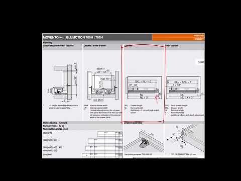 Set up the Blum MOVENTO drawer system in PolyBoard