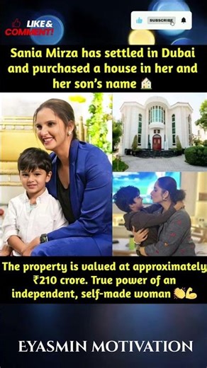 Tennis icon Sania Mirza has indeed made Dubai her permanent base, residing in a luxurious villa