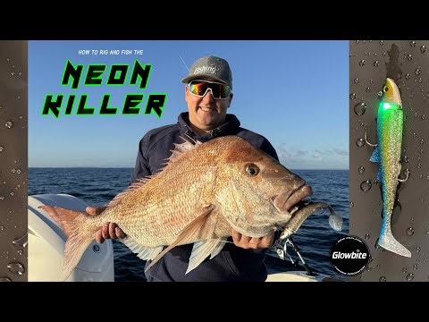 How to rig and fish the Neon Killer - flashing soft bait by Glowbite