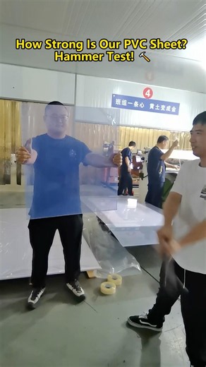 How strong is our pvc sheet?Test transparent pvc board