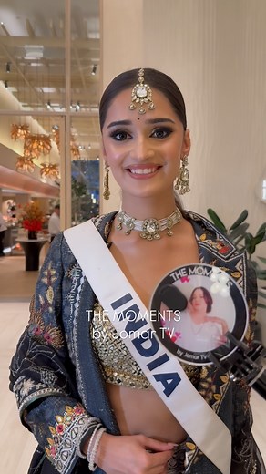 Miss Universe India 2025 🇮🇳✨💫 during the closed-door interview. Good job my dear! #MissUniverse2025 #MissUniverso2025 #India #74thMissUniverse #fblifestyle #themomentsbyjomartv | ช่วงเวลา The Moments by Jomar TV