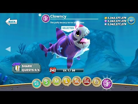 ALL 45 HUNGRY SHARK WORLD UNLOCKED - NEW CLOWNCY UNLOCKED AND GAMEPLAY MOD 5.9.1 APK 2024