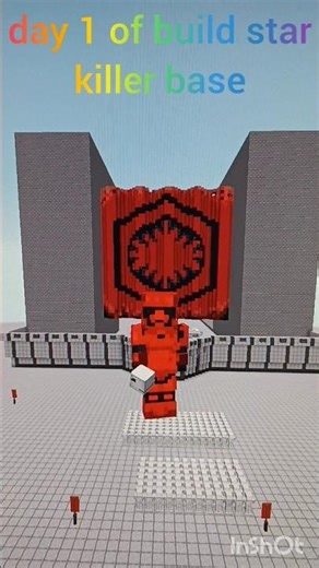 day 1 of build star killer base on minecraft#minecraft #starwars #firstorder