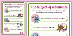 The Subject of a Sentence