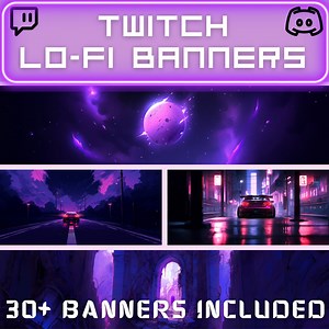 30 bannières Twitch violettes Twitch background bannière Twitch cosy bannière Discord bannière de profil Twitch bannière YouTube bannière kick - Etsy France