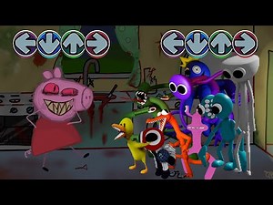 FNF Bacon Song But All Rainbow Friends Vs Peppa.exe Sing It (FNF Roblox Cover) - Friday Night Funkin