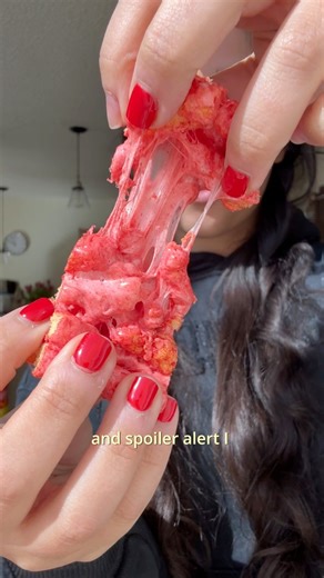 Sweet. Spicy. Gooey. Addicting. 🔥 These Hot Cheetos Rice Krispie Treats are the unexpected mashup you didn’t know you needed—but absolutely do. Perfect for parties, spicy snack lovers, or anyone who loves a bold sweet-and-salty combo. Here’s how to make them: 👉 Ingredients • 1 bag Hot Cheetos (8.5 oz) • 3 tbsp butter • 4 cups mini marshmallows • Cooking spray or butter for greasing 👉 Instructions 1. Grease an 8×8 pan with cooking spray or butter. 2. Melt the butter in a saucepan over low heat