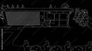 3D looped animation of building project