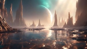 Ai Generated, Planet, Sci-Fi. Free Stock Video