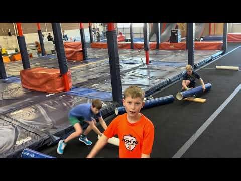 Extreme bounce course with Kyle ￼