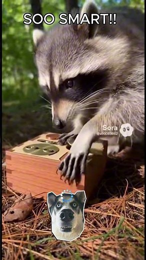 Clever Raccoon Solves Puzzle | Genius Animal Moment!