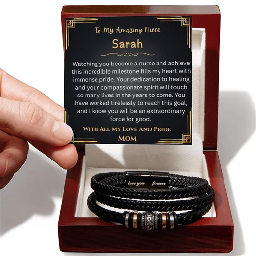 Nurse Graduation Gift for Niece From Aunt, Registered Nurse Bracelet, Nursing School Grad Gift, RN Jewelry, Medical Student Present - Etsy