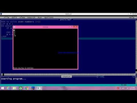A qbasic program to print even numbers within 1 to 10