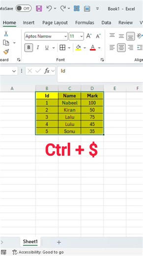 Underline Shortcut in Excel | Majid Mazin