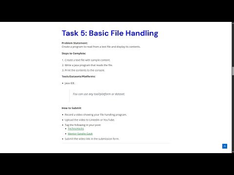 Basic File Handling