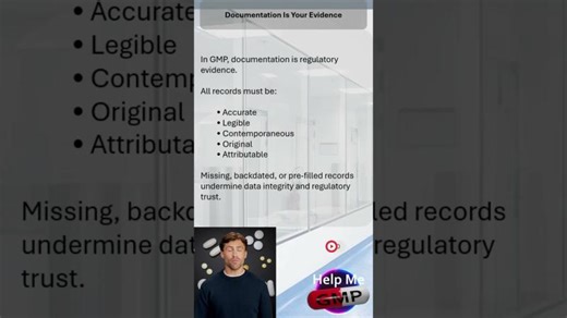 Documentation is Regulatory Evidence in GMP | Help Me GMP posted on the topic | LinkedIn