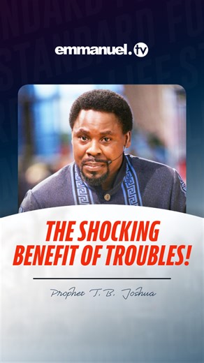 314K views · 10K reactions | As we struggle to overcome our troubles, we are making history! Ask TB Joshua, and he will tell you that to a man of faith, troubles are not unto death but are designed to advance our course! | TB Joshua Ministries | Facebook
