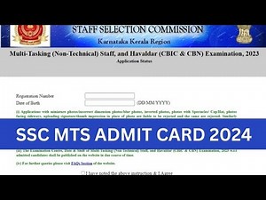 how to download SSC MTS 2024 admit card online