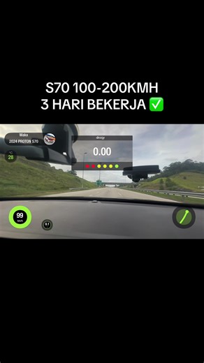 Rolling 100-200kmh Proton S70 stock naik bukit