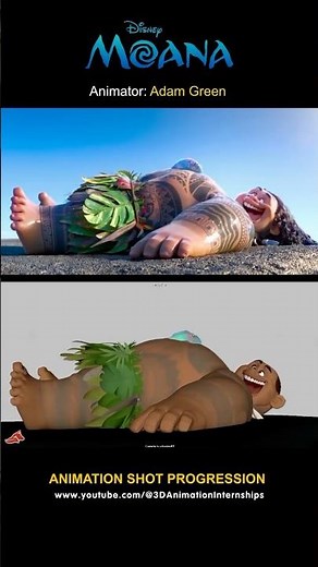 Moana | Fish Bill & Maui Shot Progression #shots