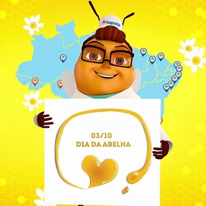 Hoje é o dia da abelha. Você sabe por que ela é nossa mascote? As abelhas são organizadas, responsáveis, unidas, focadas em suas atividades e dão a vida pela colmeia. 💛 | Hapvida Saúde