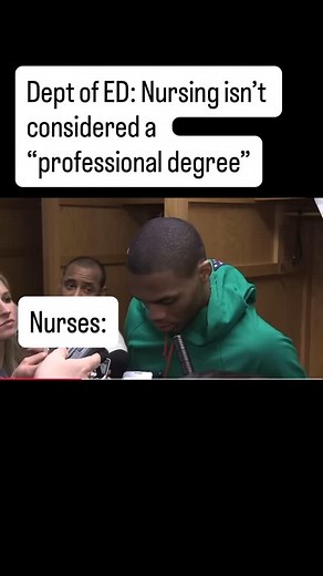 Oh I beg ur pardon!! Yea they got us messed up….. The U.S. Department of Education has proposed a new definition of what counts as a “professional degree” for federal student-loan purposes. Under this definition, many nursing degrees — including advanced degrees like MSN and DNP — would not be classified as professional degrees. This does not mean nursing is no longer a profession. It only affects how the federal government categorizes nursing programs for financial-aid rules. Main impact: If nu