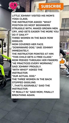 Kid destroys yoga class with innocent answer 🤸‍♀️🐕 #DownwardDog