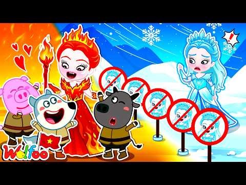 Công Chúa Lửa Vs Công Chúa Băng Giá 🔥❄️ Thử Thách Lửa Băng | Wolfoo Tiếng Việt