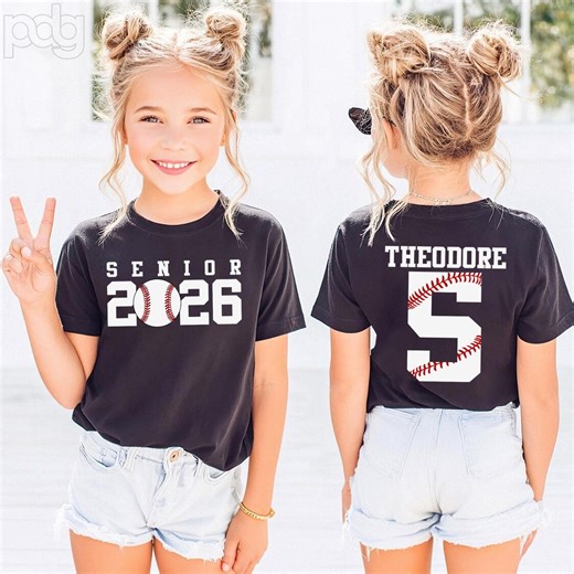 Senior Baseball T-Shirt, 2026 Graduation Game Day Tee, Baseball Fan Apparel