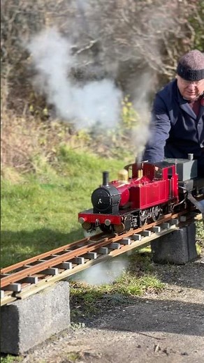 Whistle Blows! 5” Miniature Steam Train Sets Off 🚂🛤️ #miniaturerailway #modelengineering