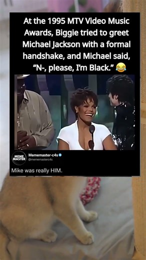 At 1995 MTV video music awards,Biggie tried to greet Michael Jackson