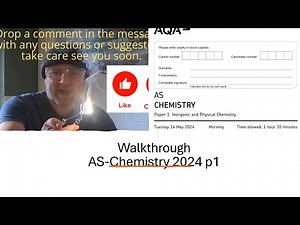 AS-CHEMISTRY 2024 AQA PAPER 1 for AQA