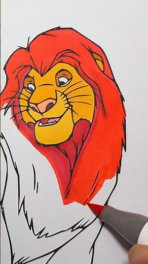 Simba & Mufasa The Lion King Color Transformation #coloring #thelionking