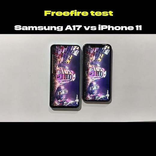 Samsung Galaxy A17 vs iPhone 11 - FREEFIRE Test!!