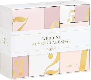 Pinch Provisions Luxury Wedding Advent Calendar, Includes 7 Boxes with 7 Unique Gifts - One for Each Day, 18 Must-Have Emergency Essential Items, Gift for Wedding Shower or Bachelorette Party
