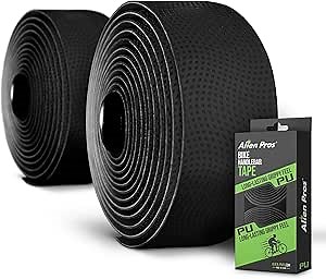 ALIEN PROS Bike Handlebar Tape PU (Set of 2) Black Red White Pink Blue - Enhance Your Bike Grip with These Bicycle Handle bar Tape - Wrap Your Bike for an Awesome Comfortable Ride