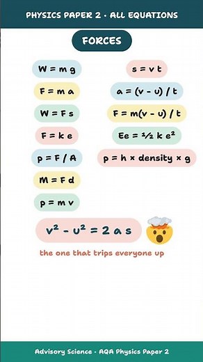Every AQA GCSE Physics Paper 2 Equation (and the Hardest One) #Shorts