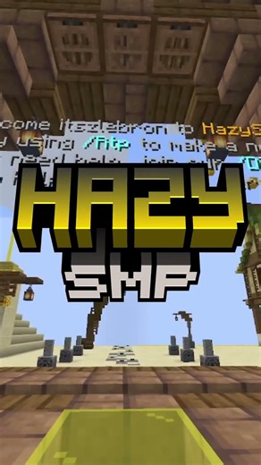 Join up the best server right now playable on java and bedrock ip at end of vid #hazysmp #minecraft
