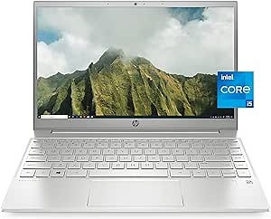 HP Pavilion 13 Laptop, 11th Gen Intel Core i5-1155G7, 8 GB RAM, 512 GB SSD, 13” Full HD IPS Display, Windows 11 Home, Flicker-Free Screen, Full-Size Backlit Keyboard, Audio by B&O (13-bb1010nr, 2021)